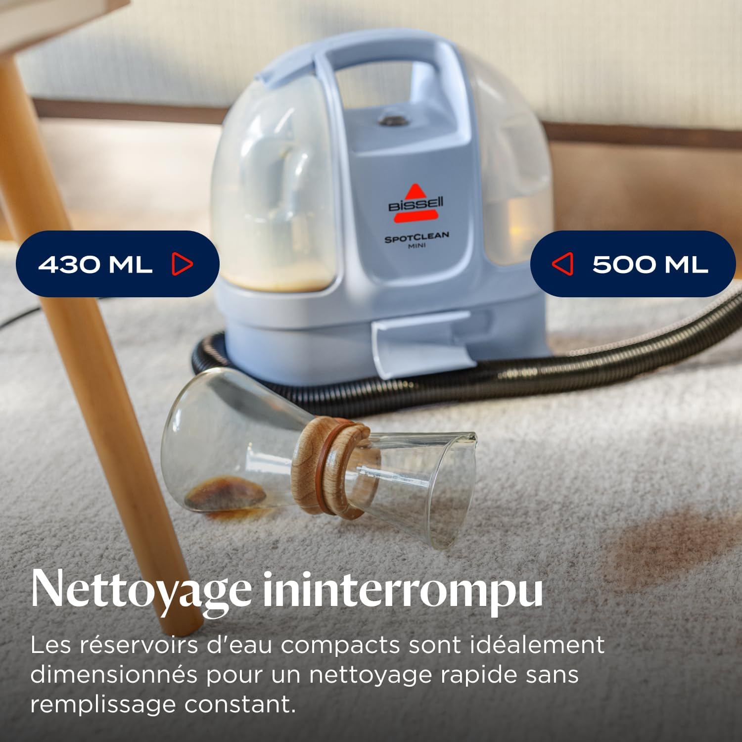 BISSELL - SpotClean Mini - léger, filaire, portable, multi-surfaces - 4103N