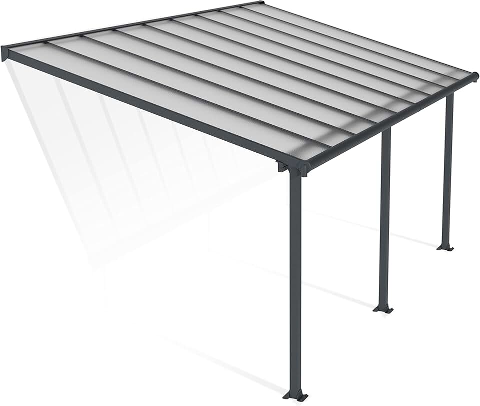 Canopia by Palram - Olympia - 16.4m² - aluminium & polycarbonate, terrasse, gris
