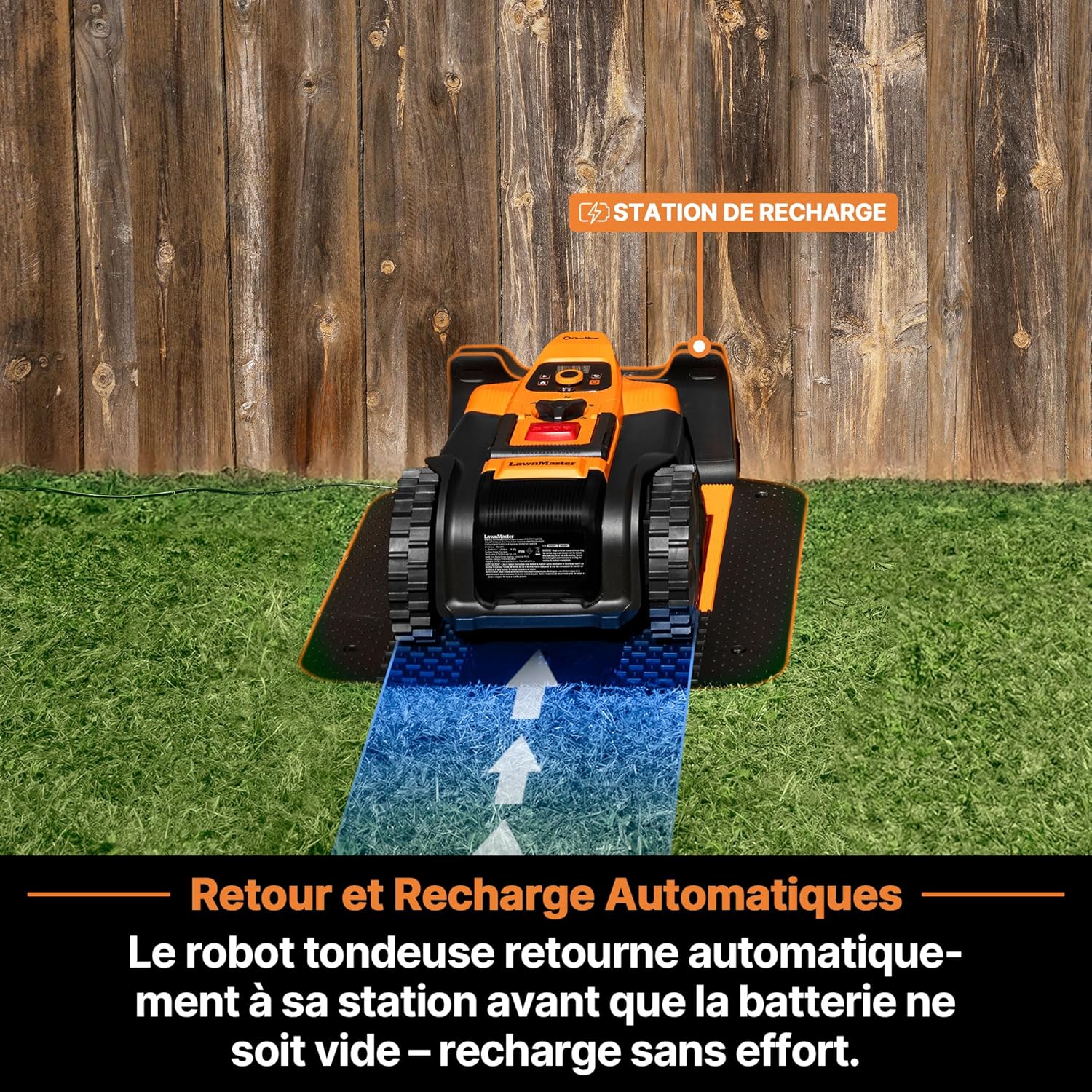LawnMaster - OcuMow 18 - 800㎡, sans fil, navigation optique, évitement obstacles, app control 8007A/18T