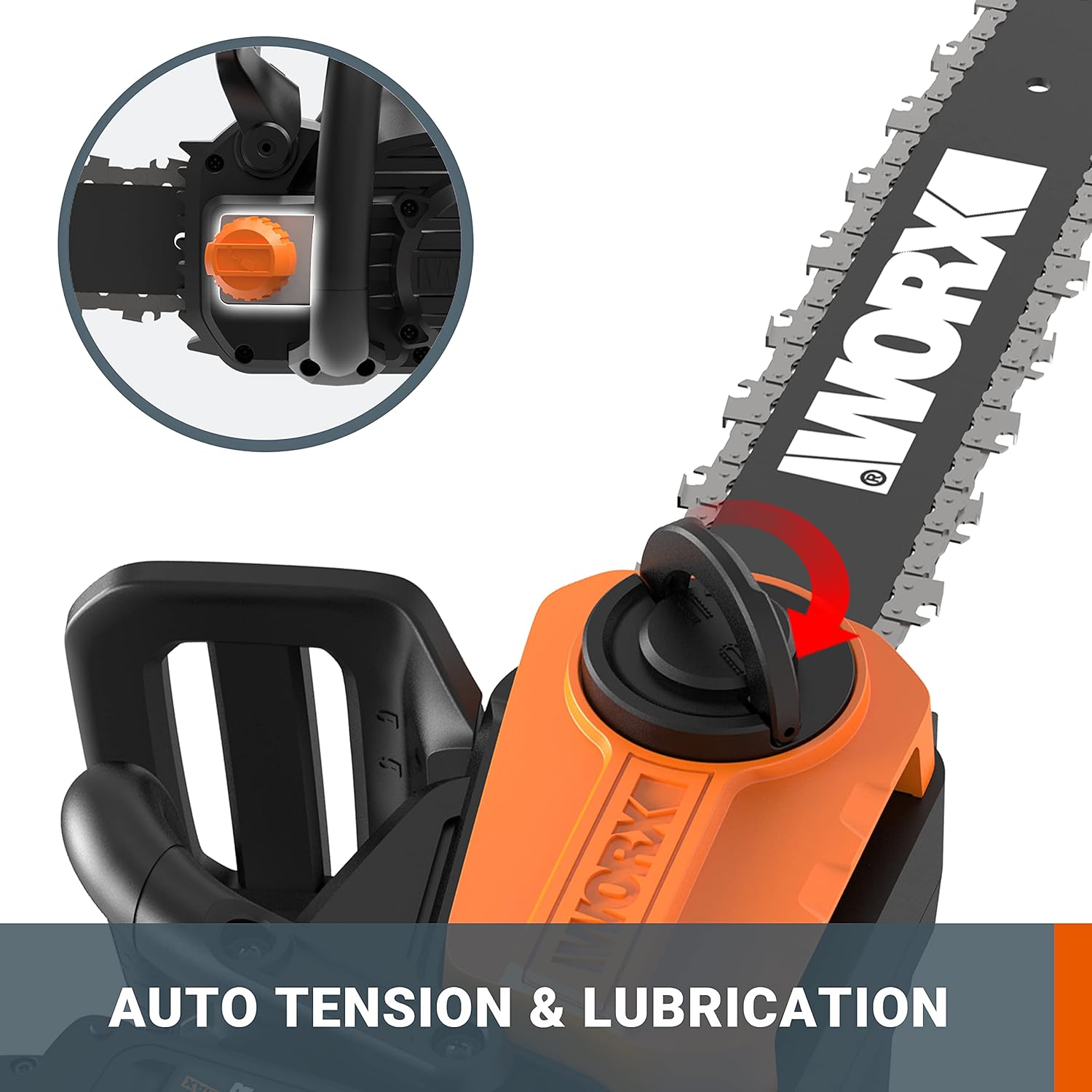 WORX - tronçonneuse sans fil 40V, 35cm, 8m/s, légère WG384E