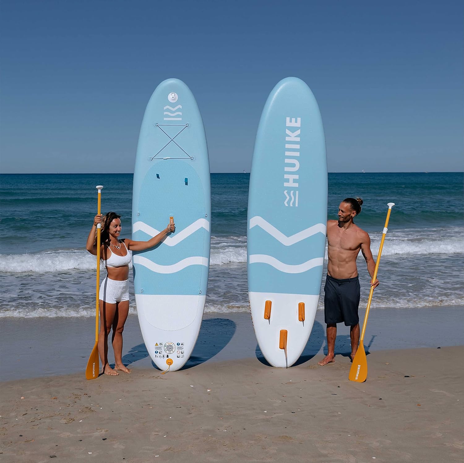 HUIIKE - paddle gonflable adulte - 305x84x15 cm - stable, résistant, 130 kg