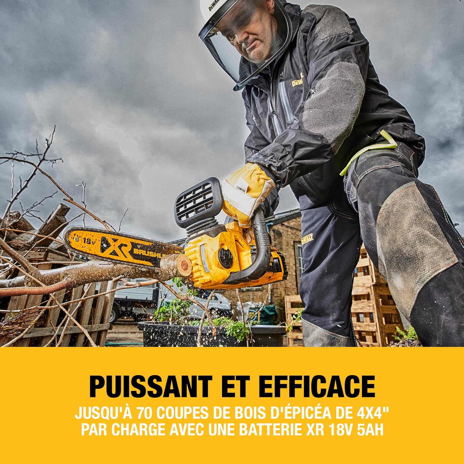 DEWALT - Tronçonneuse Brushless XR 18V, 30cm, compacte, DCM565N-XJ