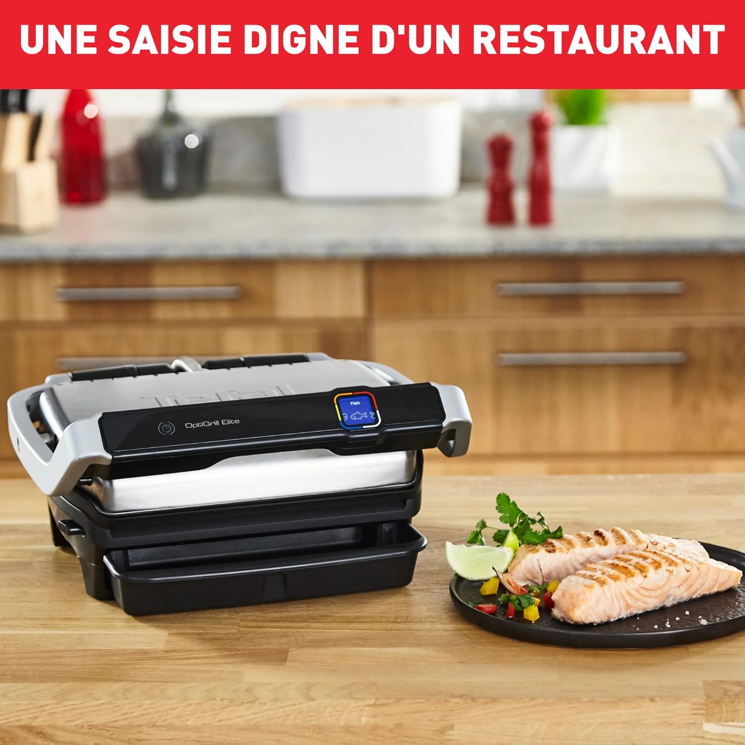 Tefal - Optigrill Elite - 4 pers - 12 programmes, mode manuel, GC750D16
