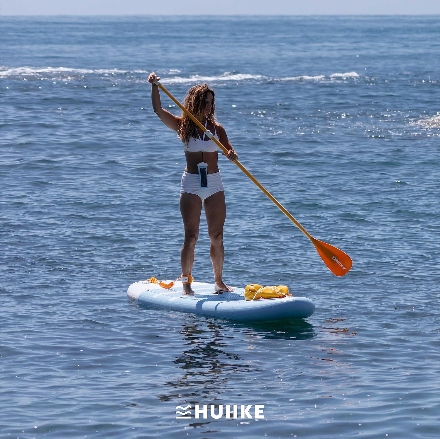 HUIIKE Paddle Gonflable Adulte avec Accessoires Inclus, Pagaie, Ailerons, Pompe. Planche de Stand Up Paddle Grande Stabilité et Résistance. 305 x 84 x 15 cm, Jusqu'à 130 kg