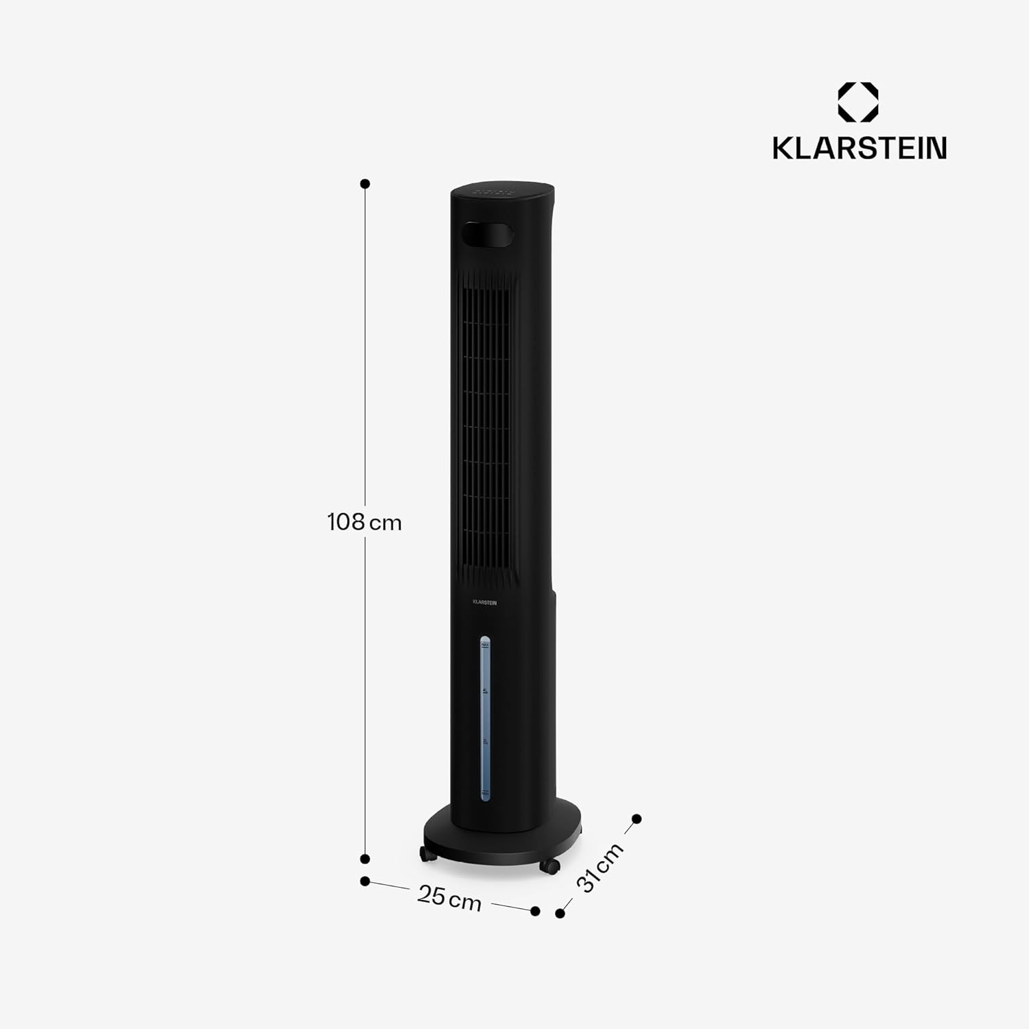 Klarstein - Rafraîchisseur d'air 5L, télécommande, applis, 30m², Black