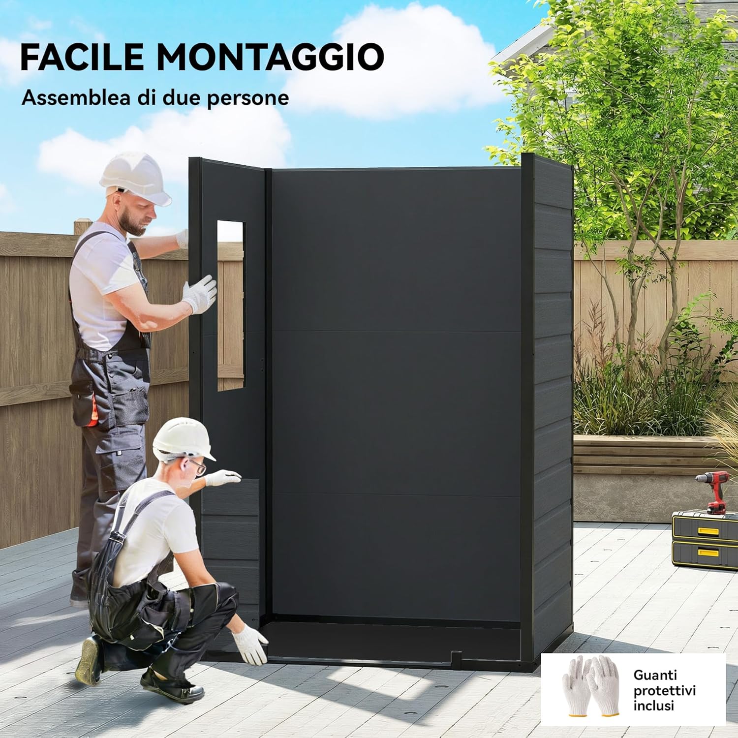 Outsunny - abri de jardin 1,09 m² - PP, aluminium, plancher, porte sécurisée