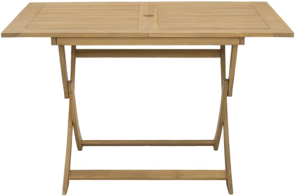 vidaXL - Table pliante jardin acacia solide, moderne, 110x70 cm