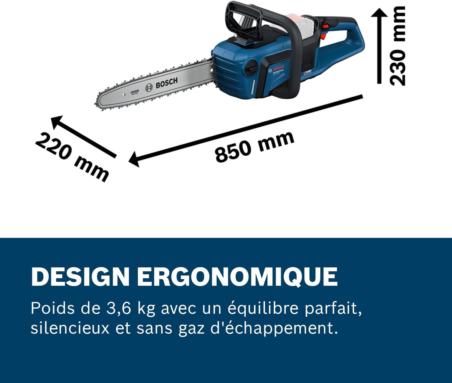 Bosch - tronçonneuse 18V BITURBO - guide 40cm, moteur Brushless GKE 18V-40