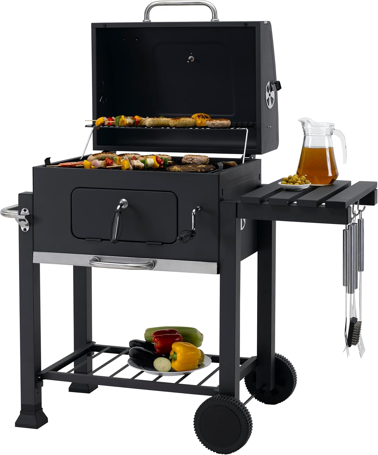 Tepro - Toronto Click - barbecue charbon acier anthracite inox, compact