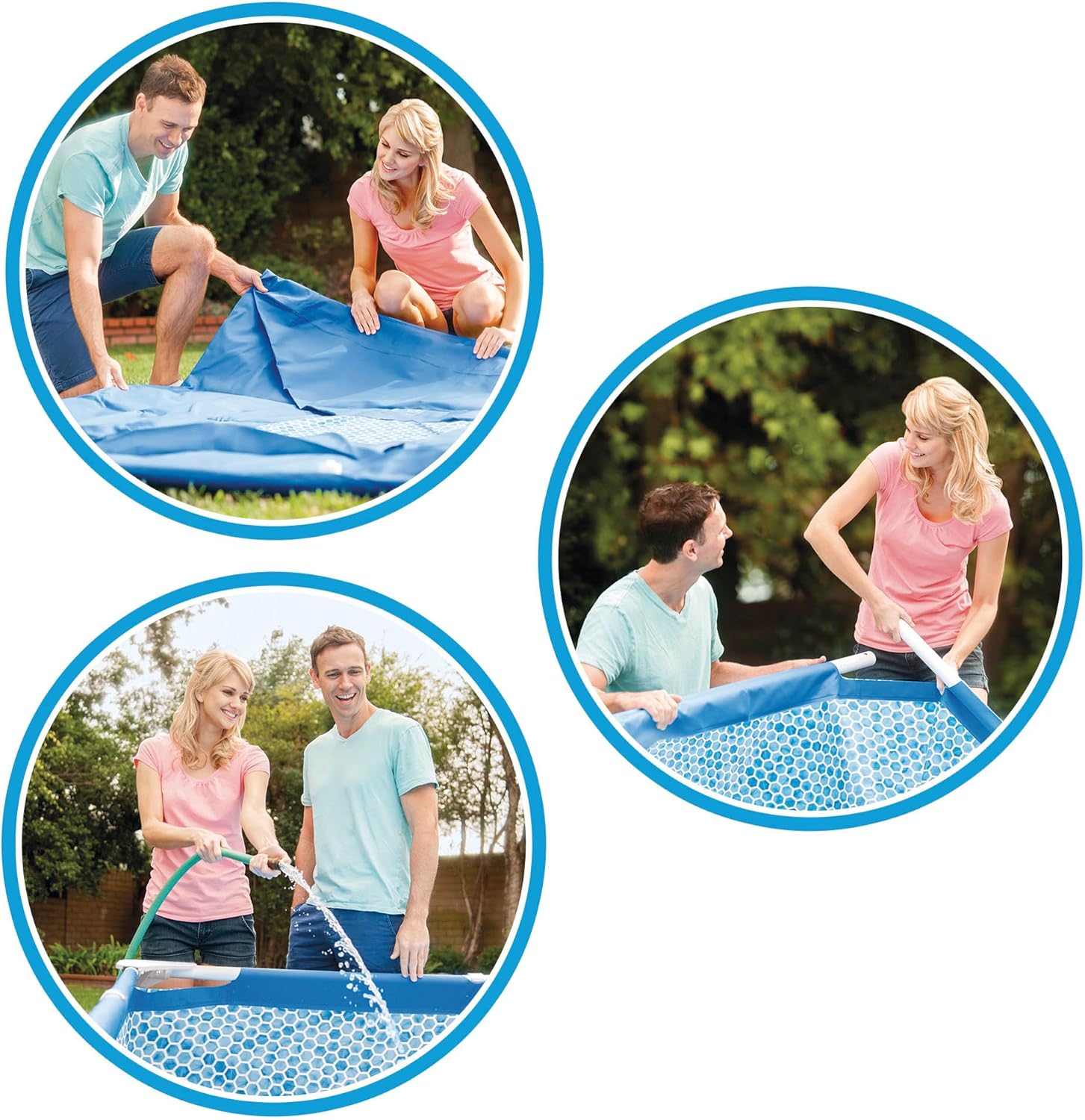 Intex - Piscine Metal Frame ronde tubulaire - 2,44x0,51m - robuste, montage rapide