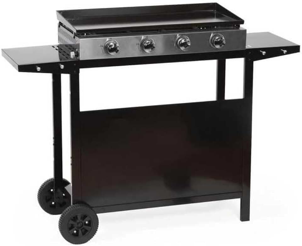 GARDEN MAX - MERIDA série - 75x35 cm - 4 feux gaz, chariot, acier - GARDENMAXMERIDA