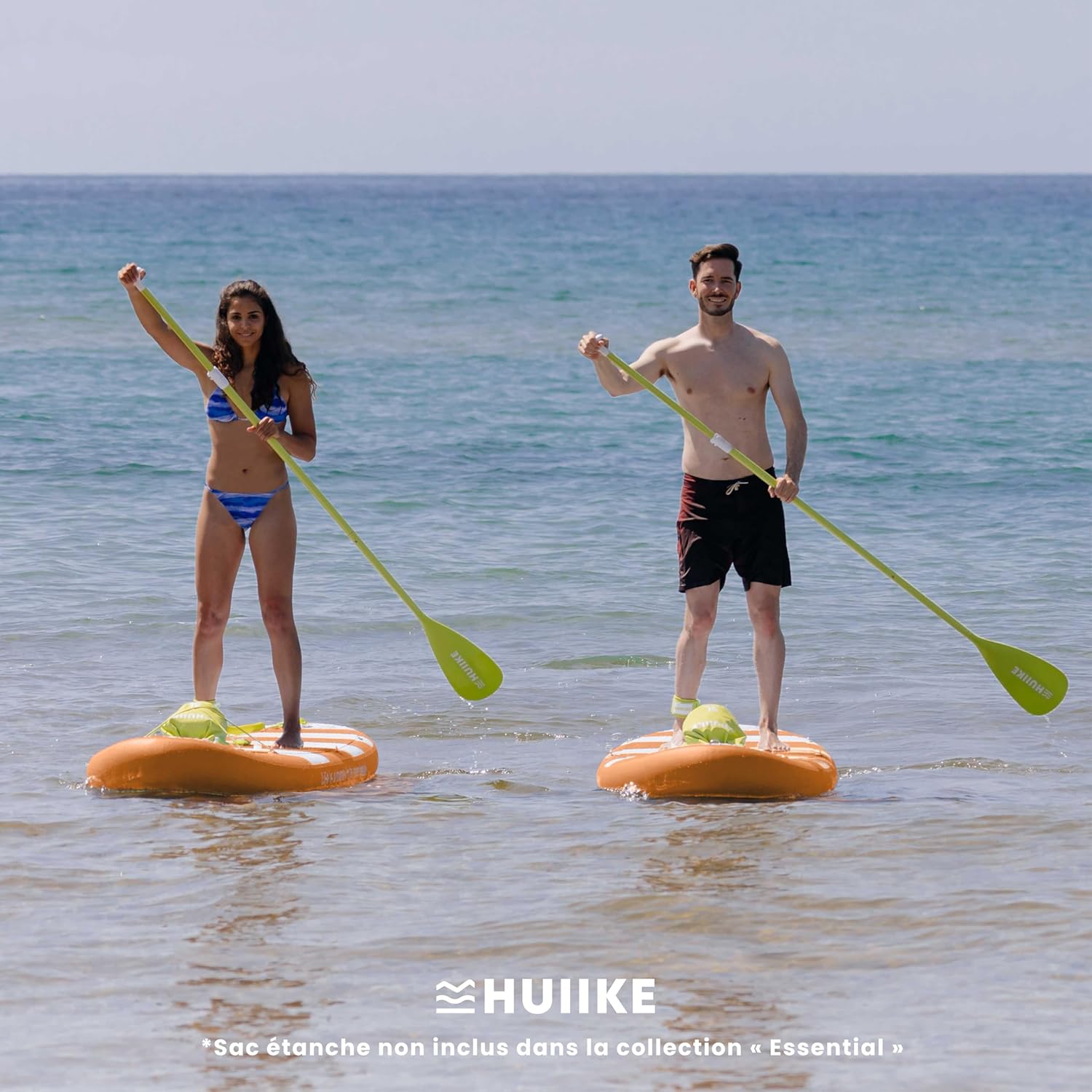 HUIIKE Paddle Gonflable Adulte avec Accessoires Inclus, Pagaie, Ailerons, Pompe. Planche de Stand Up Paddle Grande Stabilité et Résistance. 305 x 84 x 15 cm, Jusqu'à 130 kg