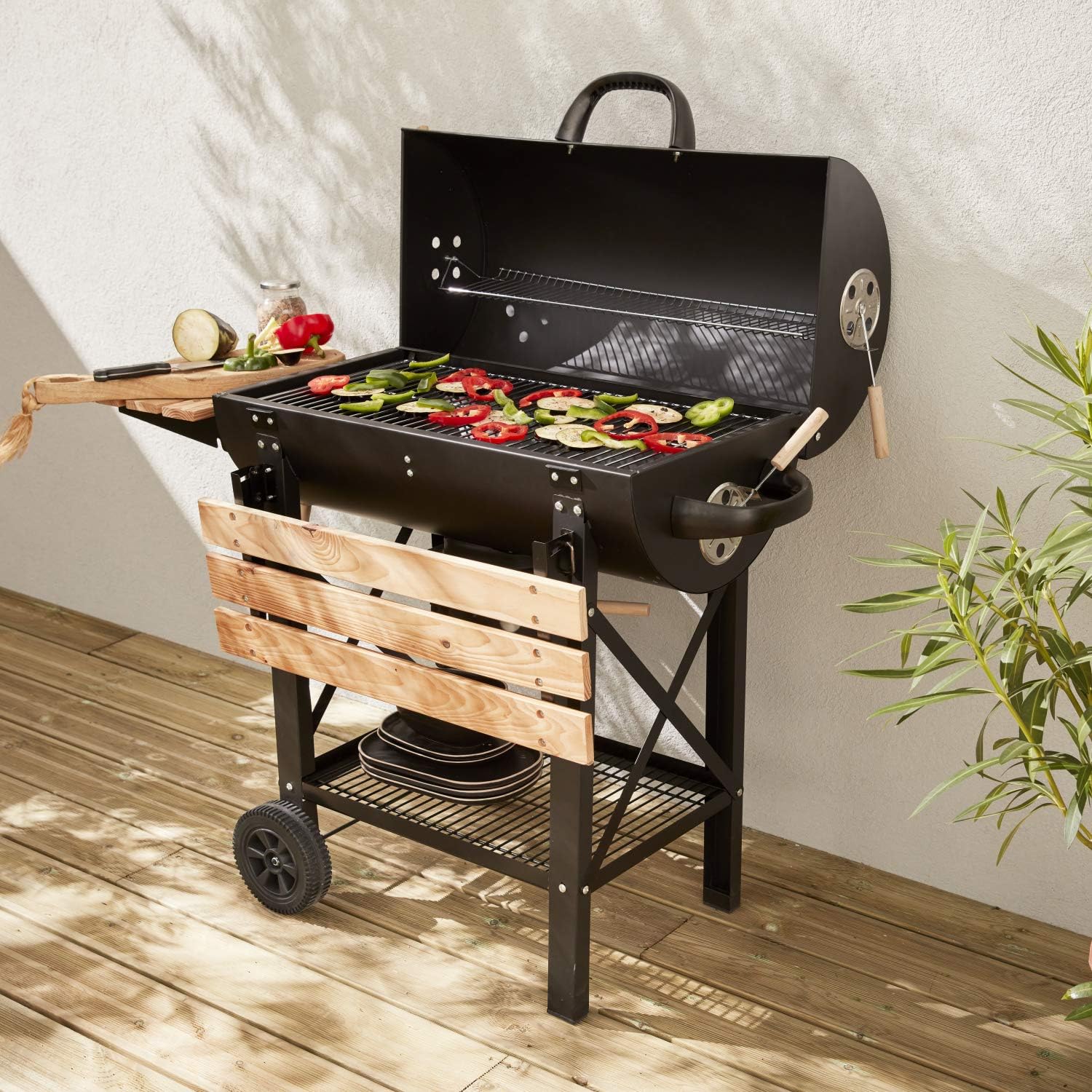Alice's Garden - Serge - barbecue fumoir charbon, aérateurs, récupérateur de cendres