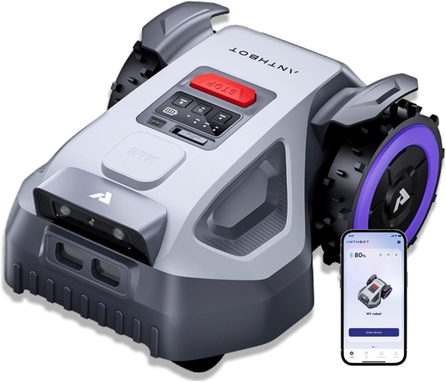 ANTHBOT - M9 série - 900-1000m² - RTK, IA vision, app contrôle, M9