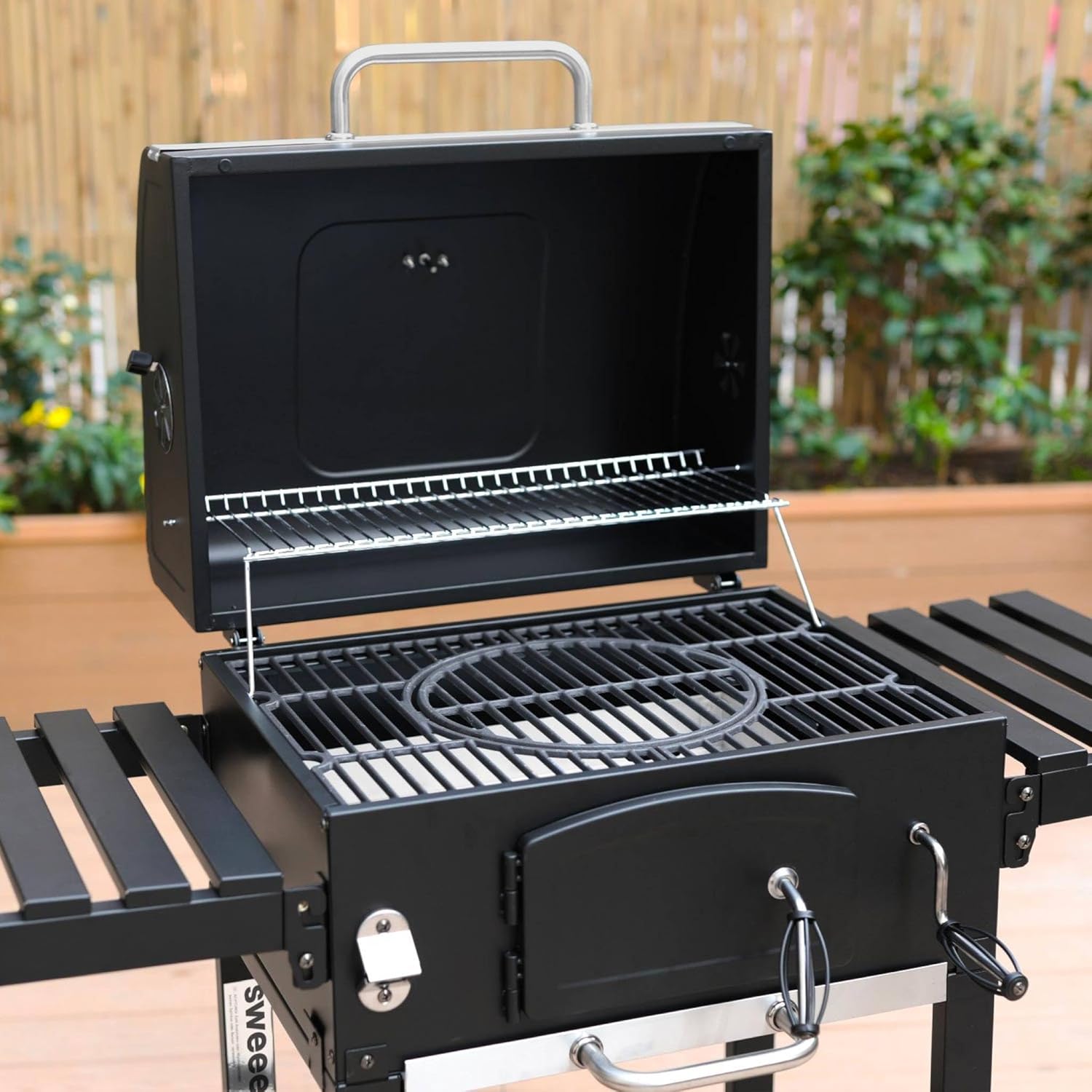Alice - Bernard Noir - barbecue charbon, fumoir, tablettes, récupérateur