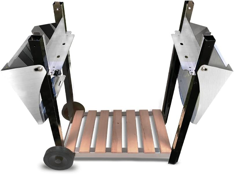 Little Balance - Chariot plancha Aquitaine Pro - inox/bois, roulettes, dessertes latérales - 8477