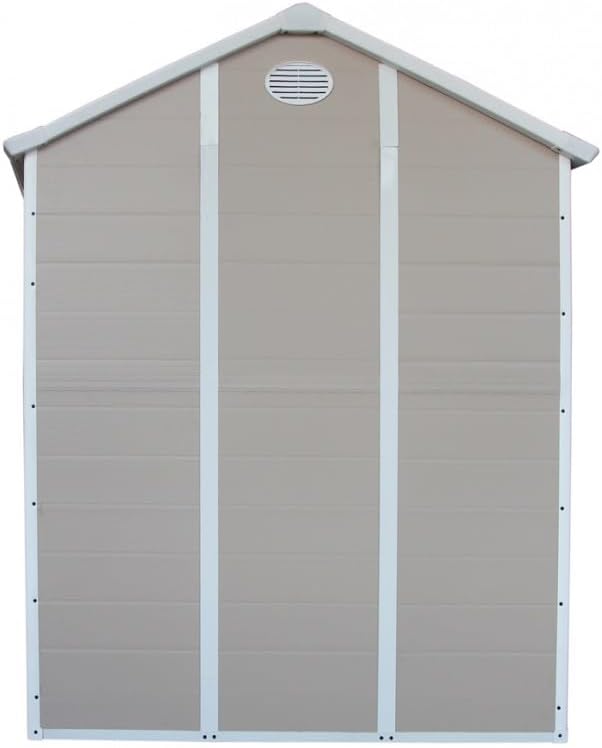 Jôbu - Abri de jardin résine 6,99m², acier, double porte, fenêtre, garantie 10 ans