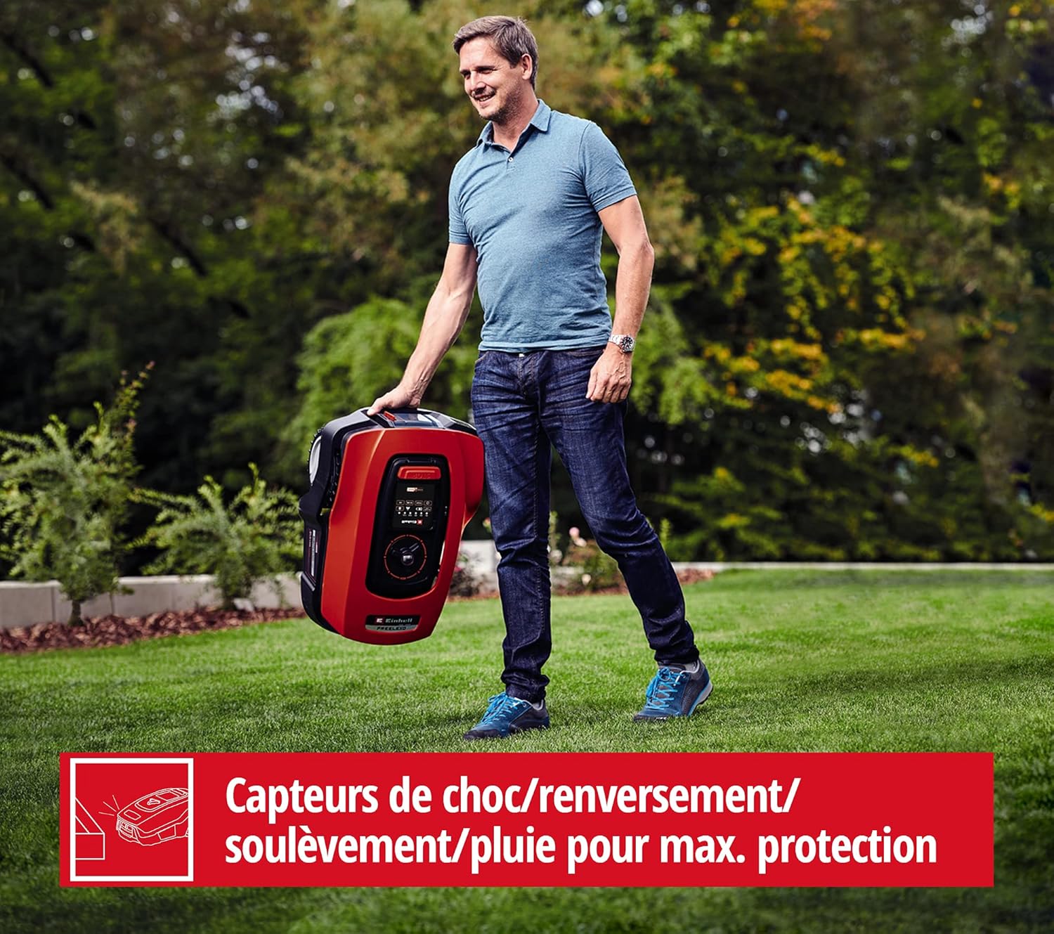 Einhell - FREELEXO série - pour 800 m² - Bluetooth, pente 35%, LCD, 800-LCD-BT