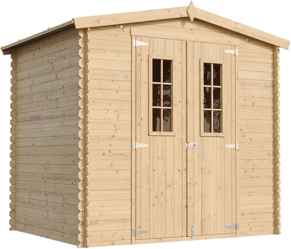 Timbela - abri de jardin bois 236x226x218 cm, plancher inclus, M369C+M369G