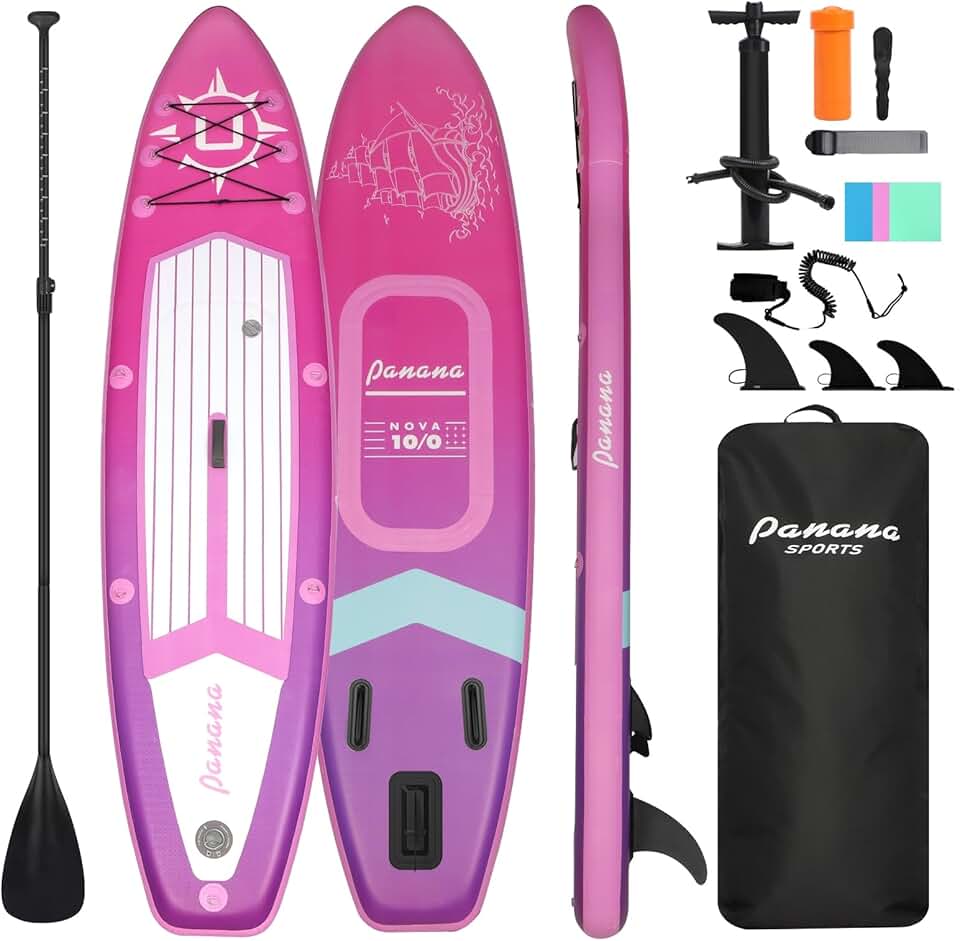 Panana - Stand Up Paddle gonflable - kit complet, ultra-léger, pont antidérapant, pagaie réglable