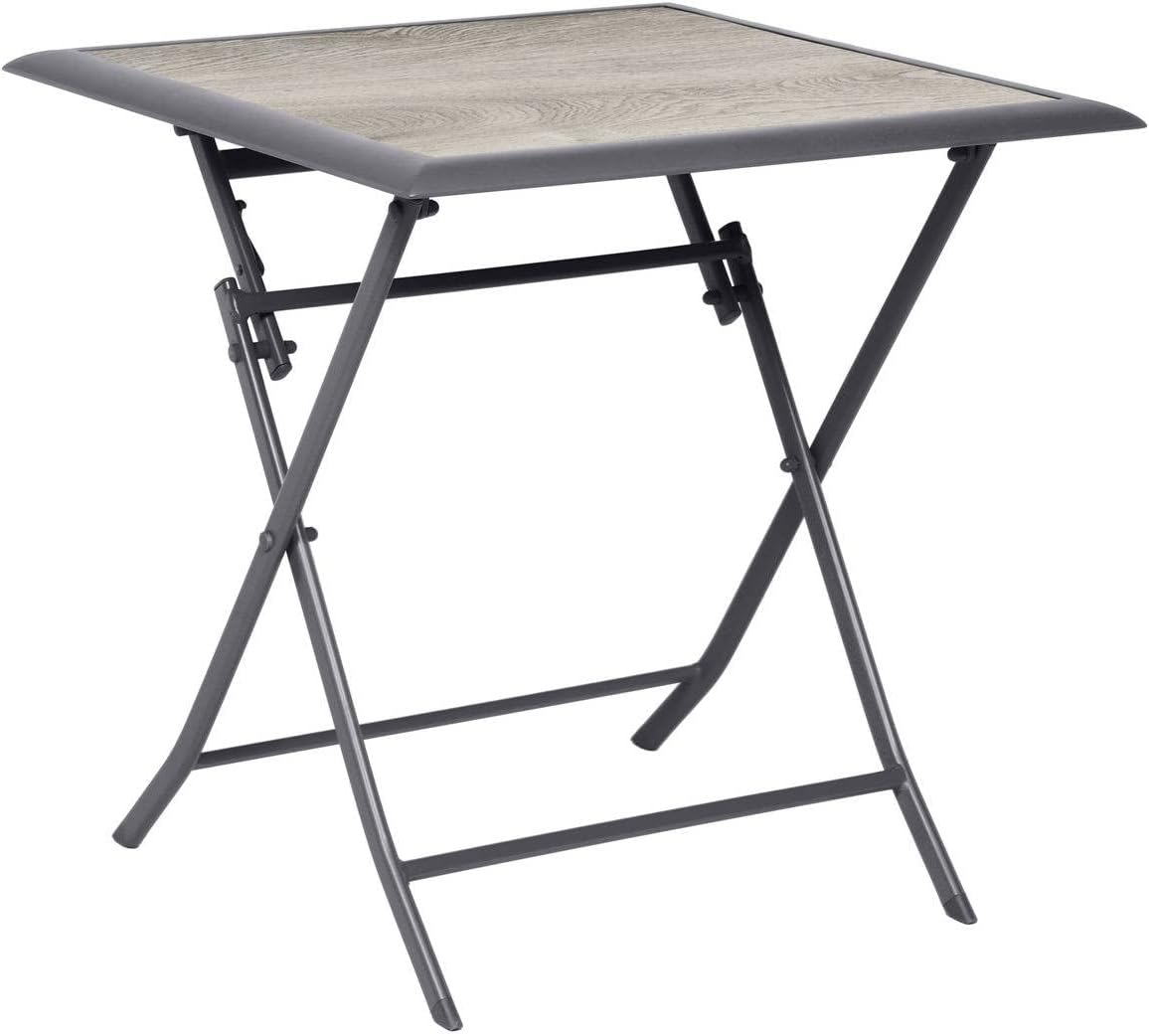 Hespéride - Azua table pliante carrée 2 places gris aluminium