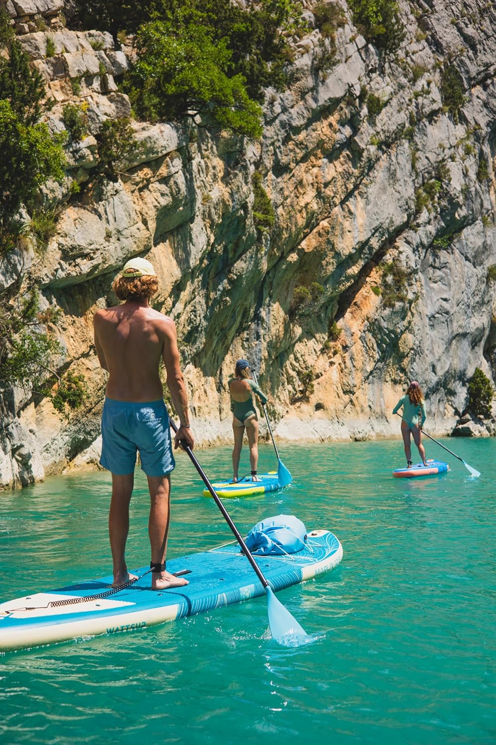 Wattsup - Sup Stand Up Paddle Gonflable - Gamme Essentials - Dropstitch - Pack Complet : Pagaie 2in1 Leash Pompe Sac de Transport