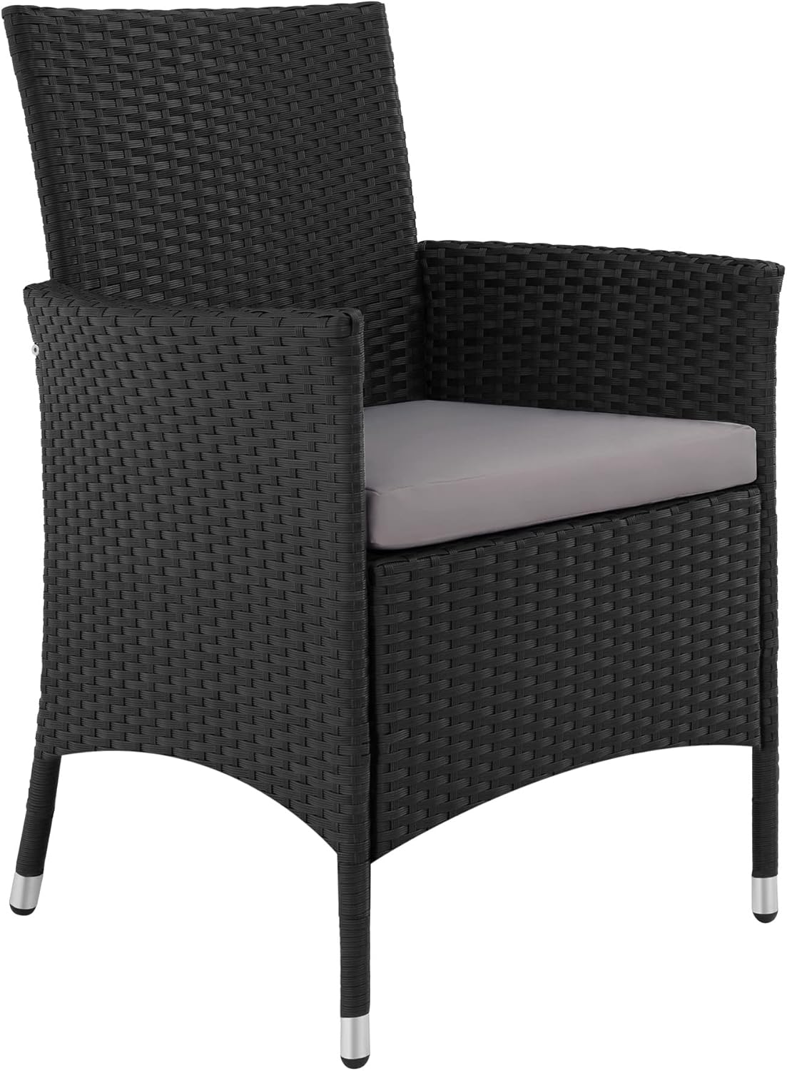 tectake - salon de jardin poly rotin, table et 6 chaises, UV résistant