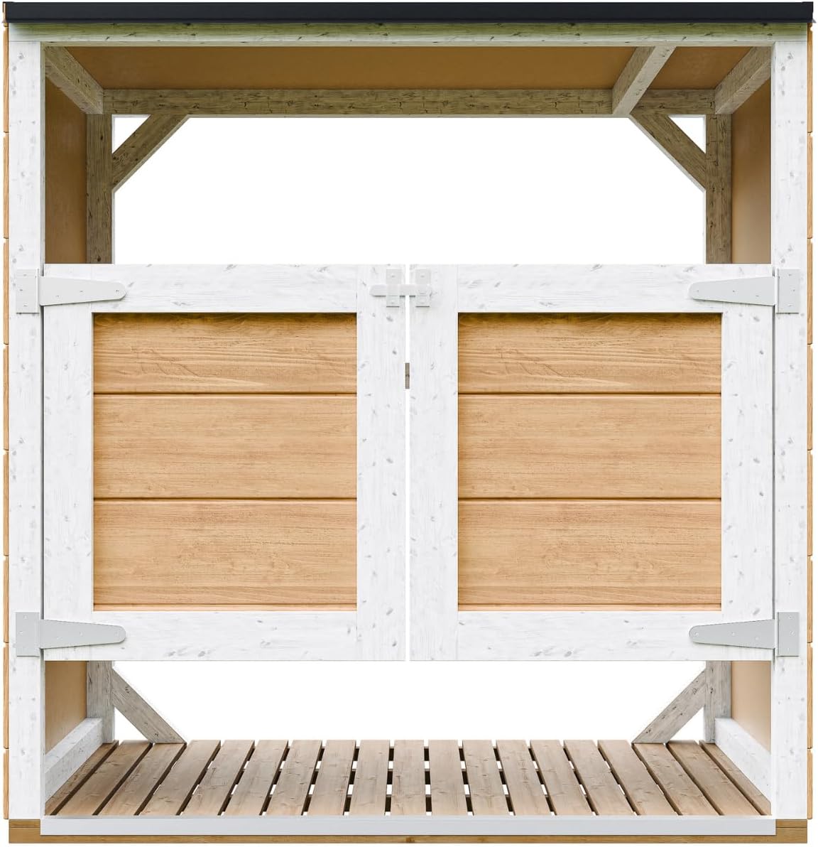 Abri de Jardin pour poubelles, Cache Poubelle extérieur 2x240L – Coffre de Rangement Exterieur, Armoire de Jardin, cabane de Jardin Exterieur – Timbela M980A-HARVEST Honey