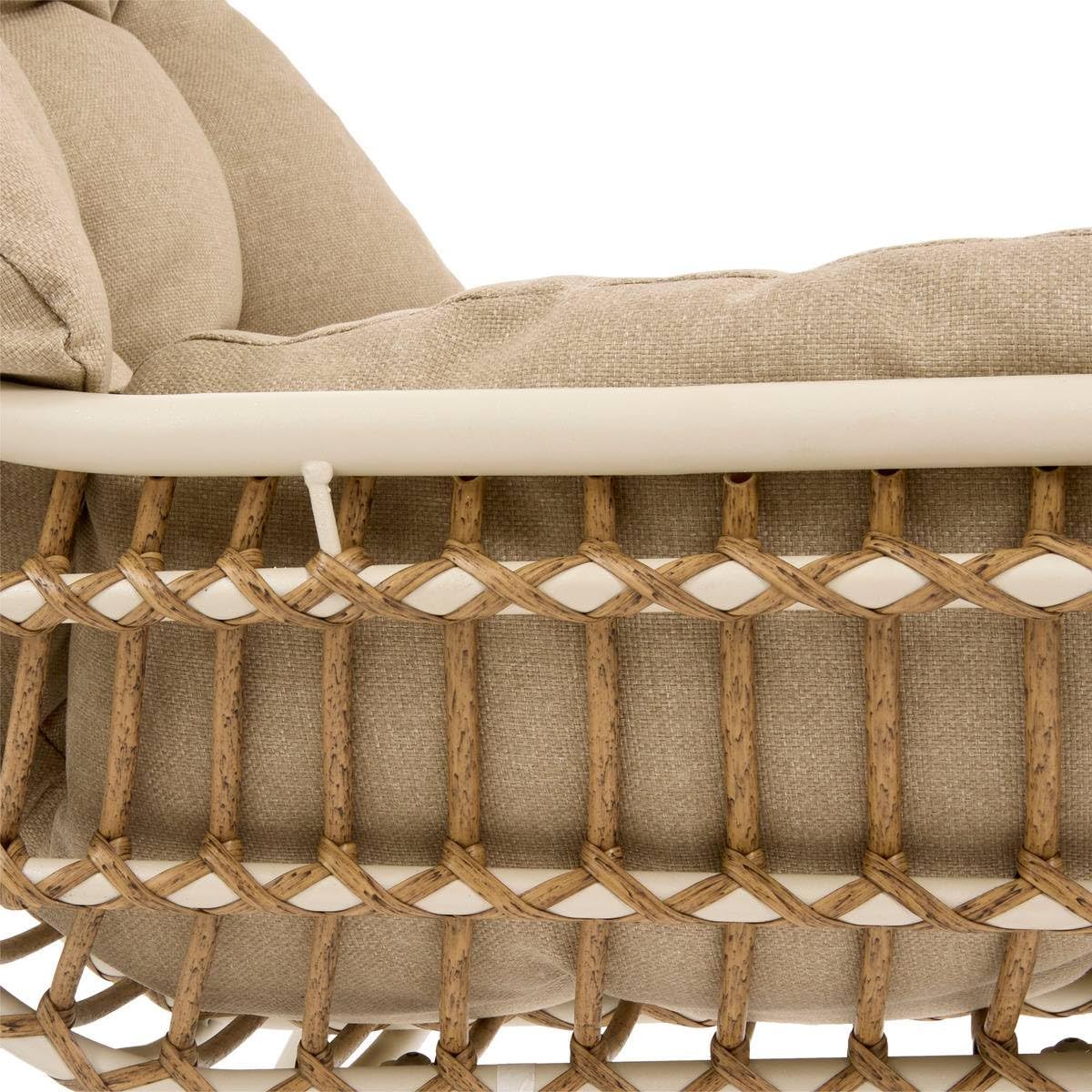 Hespéride - Paopao Beige/Argile - salon 4 places - anti-rouille, coussins confortables