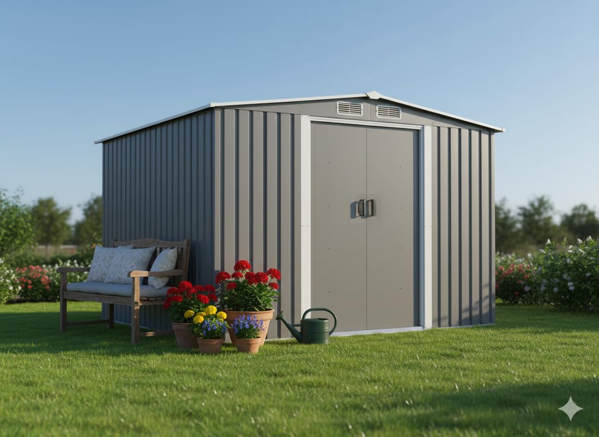 CONCEPT USINE - Jura - 6.66 m² - Abri métal robuste rangement jardin