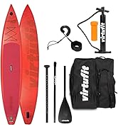 Virtufit Supboard Racer 381 - Rouge - avec Accessoires et Sac de Transport - Planche de Paddle