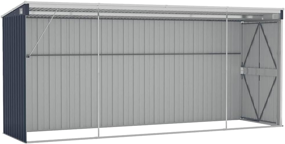 Générique Abri de Jardin Mural Anthracite 118x382x178 cm Acier,Maison & Jardin, Pelouses & Jardins, Vie en extérieur, Structures extérieures, Cabanes & abris de Jardin, Anthracite (Poids 47.9KG)