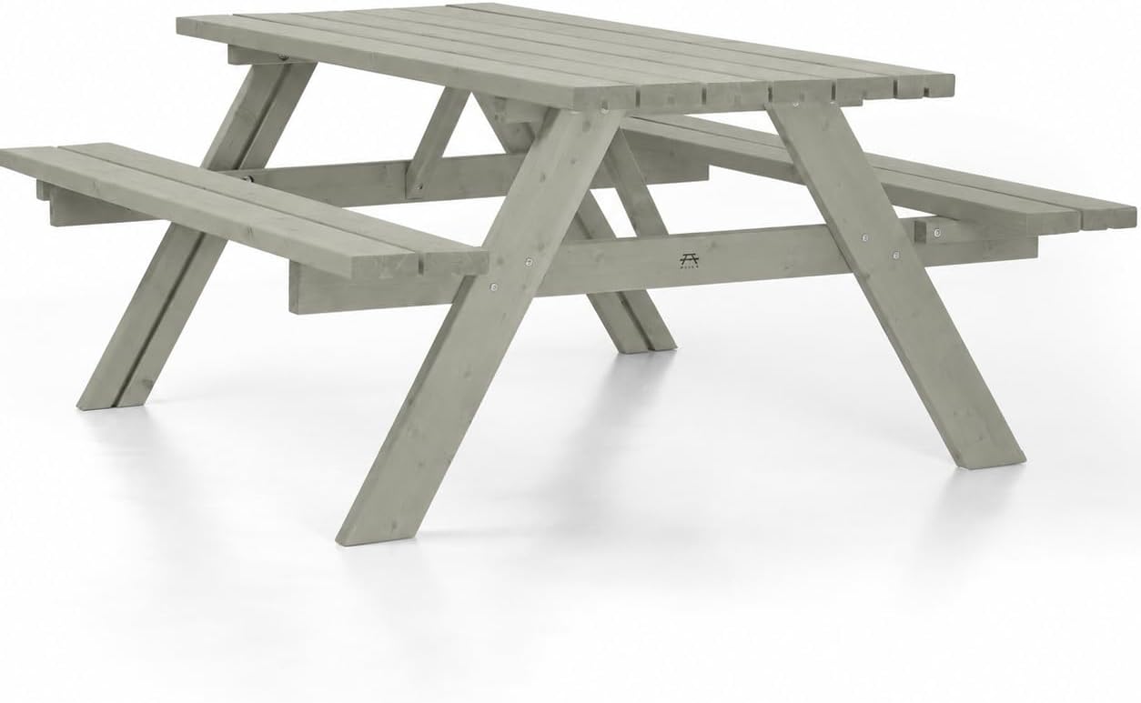 AMATA UNGURS - Table de pique-nique classique, bois pliable, résistante aux intempéries, jardin/terrasse