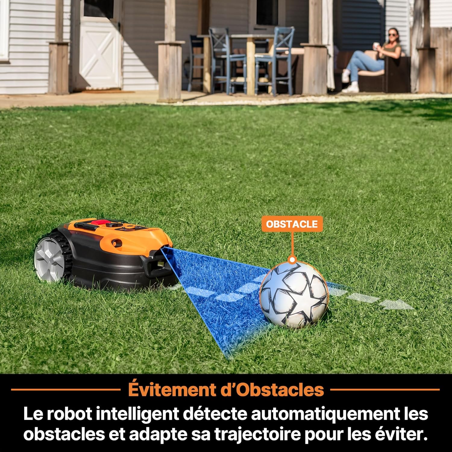 LawnMaster - OcuMow 18 - 800㎡, sans fil, navigation optique, évitement obstacles, app control 8007A/18T