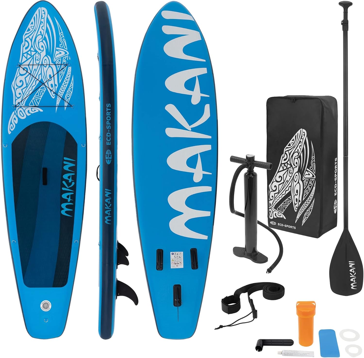 ECD Germany - Stand Up Paddle gonflable - 305/308/320/380 cm - PVC, 120/150 kg, 10/15 cm