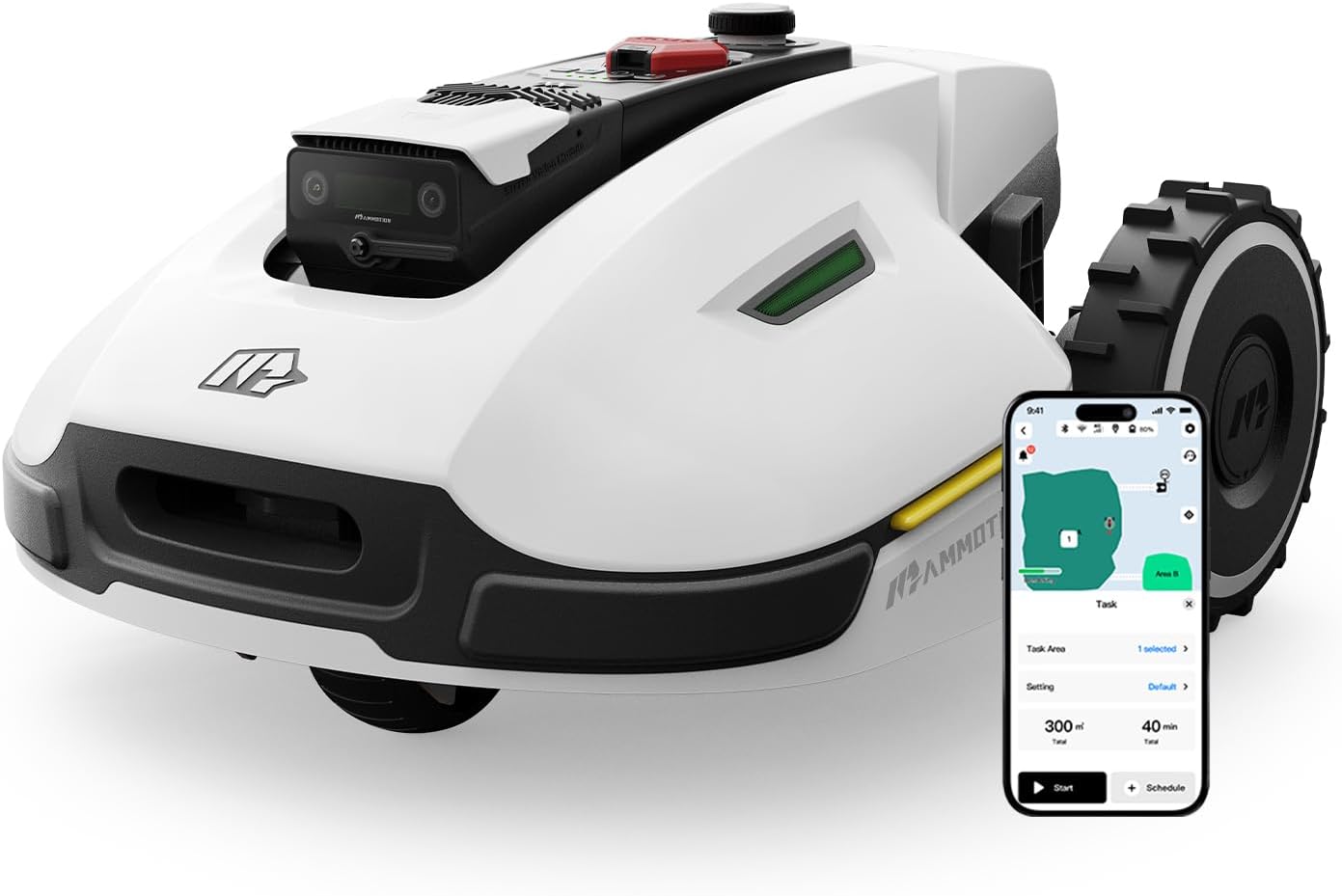MAMMOTION - YUKA 2000 - 2000-2400m² - robot tondeuse sans fil, RTK+Vision, double disque, 4G