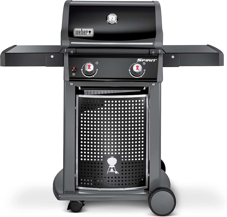 Weber - Spirit II (série E-310) - 60x46 cm - 3 brûleurs, grilles Gourmet, GS4, tablettes, noir/argent