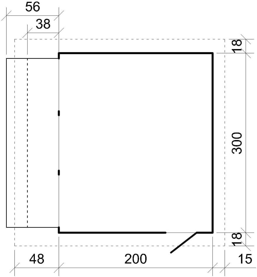 TIMBELA Abri de Jardin en Bois M150AZ – Kiosque Bois - Stand Marché avec 3 Fenêtres + Volets roulants, L336xP263xH232 cm / 6 m², Facile à Monter et à Démonter, Bar Jardin