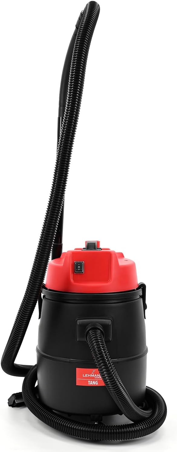 LEHMANN Aspirateur de Piscine 4-en-1, 1400 W, Réservoir 30 L, Aspiration à Sec & Humide et Fonction de Soufflerie, Nettoyage Efficace du Fond, Aspirateur de Bassin avec Accessoires, Noir/Rouge