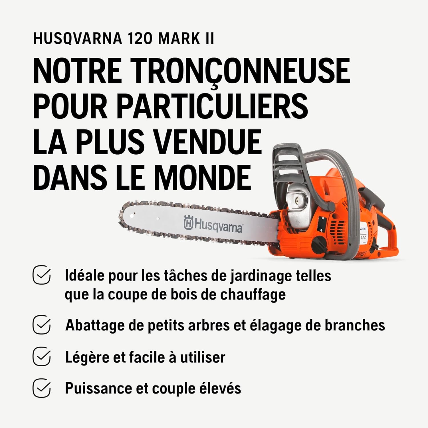 Husqvarna - 120 II série - 35 cm - tronçonneuse essence 38,2 cm3 967861903