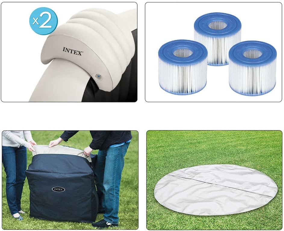 Intex - Pure Spa Carbone 4 places - spa gonflable - 201x71cm - 28458EX