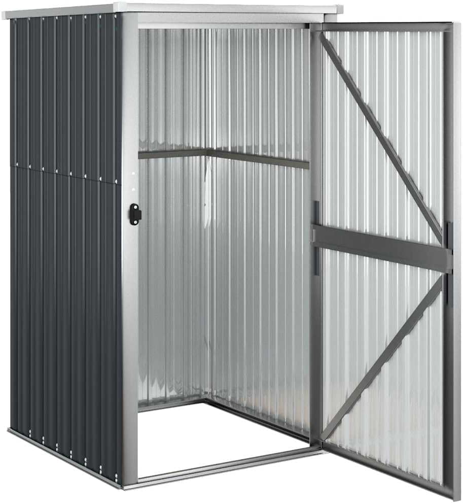 vidaXL Abri de Jardin, Acier Galvanisé, Anthracite, 88x89x159 cm, Armoire de Rangement Extérieure, Porte Verrouillable, Organisateur d’Outils, Résistant aux Intempéries, Terrasse