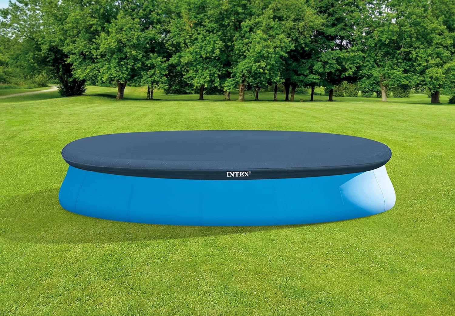 Intex - 26168NP - Kit Piscine Easy Set Autoportante (Ø) 4,57 X (H) 1,22M & 28023 - Bâche Protection pour Piscine Autoportante 4M57