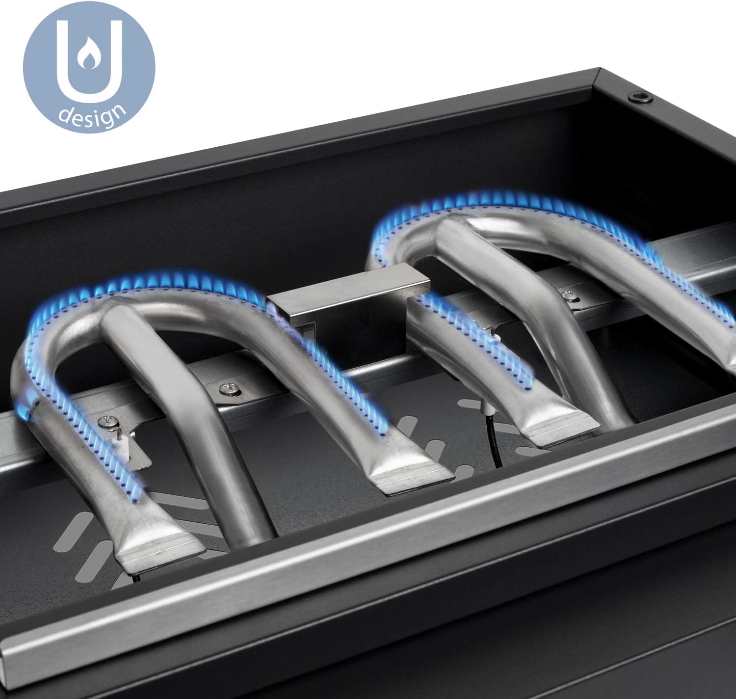 H.Koenig - plancha gaz 2 brûleurs - acier inox, fonte, jusqu'à 350°C - PLX1022