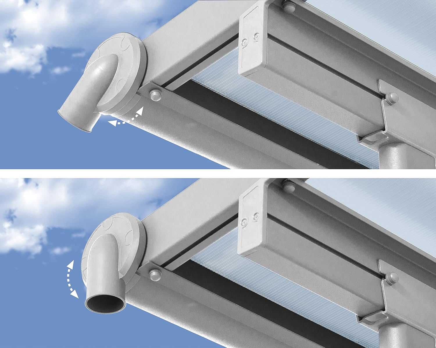 Palram - Olympia série - 3.05x3m - pergola alu/polycarbonate blanc