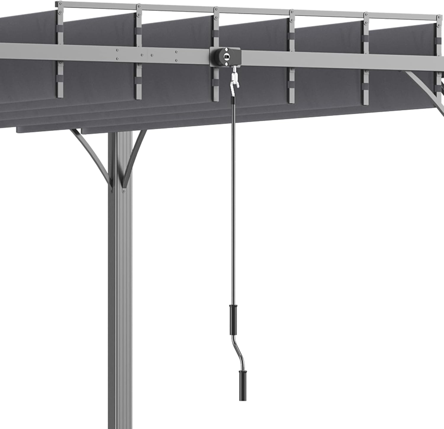 Outsunny - Pergola bioclimatique 4x3 m - Lames orientables, structure aluminium, UV 50+ - Gris - TP12
