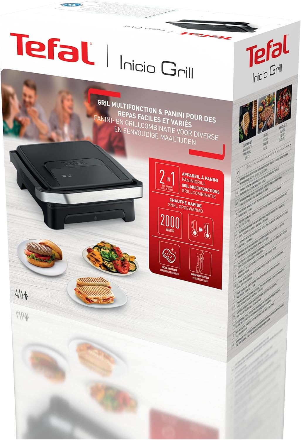 Tefal - Inicio (GC271810) - grande plaque, 2000W, chauffe rapide