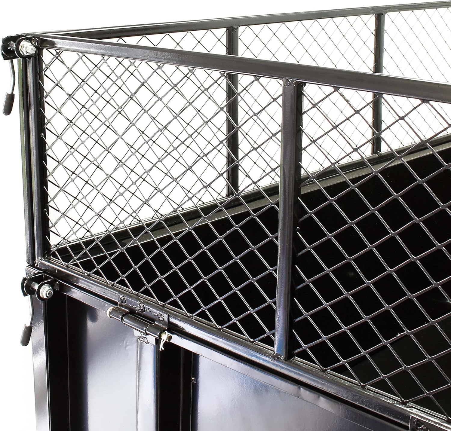 Wiltec - Remorque basculante - 114x76x30 cm - grille, parois amovibles