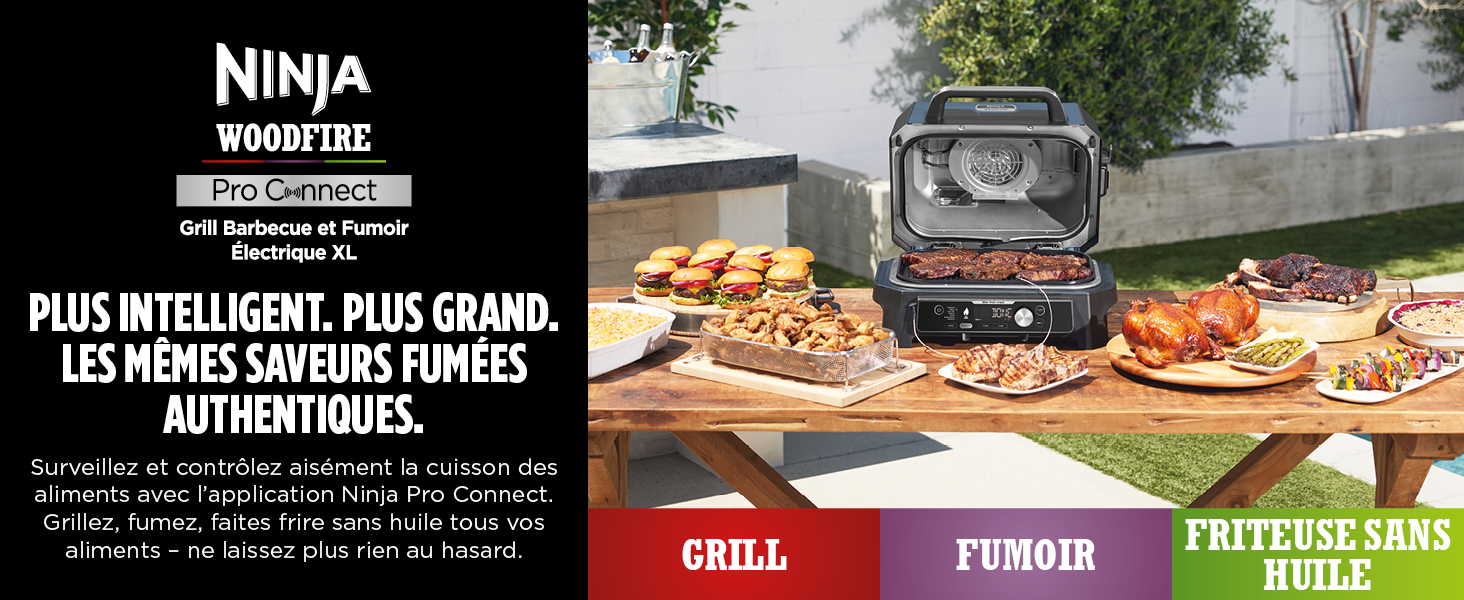 Ninja Woodfire Pro Connect XL BBQ Électrique Grill