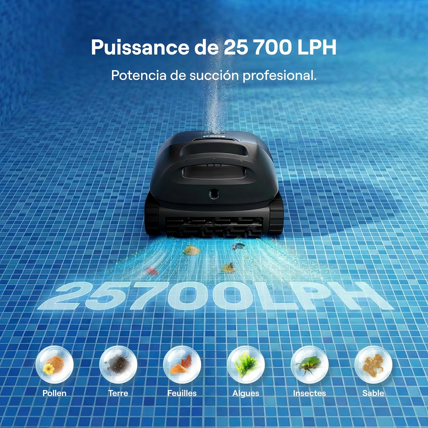 Beatbot - Sora 10 - robot piscine - 25700 LPH, filtre 5L, 300min, SORA10